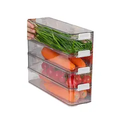 OEM - Set 4 organizadores de nevera contenedores de alimentos para refrigerador