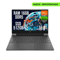 HP - VICTUS AMD RYZEN 7 7445HS RTX 4050 6GB SSD 512GB RAM 16GB LED 15,6" FHD 144Hz