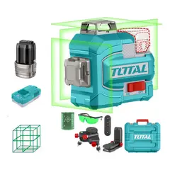 TOTAL - Nivel Laser 0-35m Luz Verde 3d 12 Lineas 16v Industrial Super