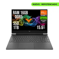 HP - VICTUS AMD RYZEN 7 7445HS RTX 4050 6GB SSD 1TB RAM 16GB LED 15,6" FHD 144Hz