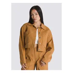 VANS - Chaqueta Mujer Raynes Crop Trucker Café