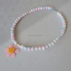 GENERICO - Collar para mujer en piedras con dije de flor