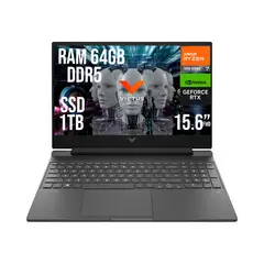 HP - VICTUS AMD RYZEN 7 7445HS RTX 4050 6GB SSD 1TB RAM 64GB LED 15,6" FHD 144Hz