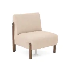 VENECIA - Poltrona Dubi 63x73x73 Tela Beige Caoba