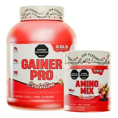 GMN - Proteína Gainer Pro Gold Hipercalórica 6lbs + Aminoacidos