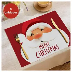 MULTIPLACE COLOMBIA - Individuales para navidad de papa noel para comedor importados-