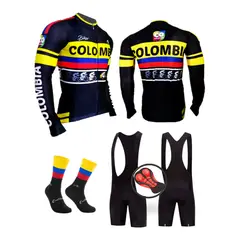 GENERICO - Uniforme Ciclismo Jersey Pantaloneta Medias Badana GEL20D Colombia Neg