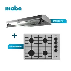 MABE - Combo Campana Extractora +Estufa empotrable a Gas 60cm