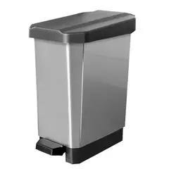 ESTRA - Papelera Pedal 22L EstraBins 4-1040724 -Plateado