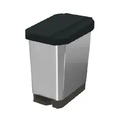 ESTRA - Papelera Pedal 5L EstraBins 4-1048168 -Negro Metalizado