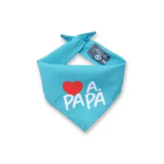 WAWAW - Pañoleta L sub azul papá corazón