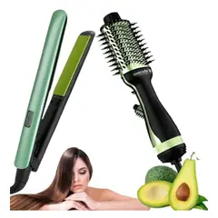 GENERICO - Combo Aguacate Cepillo Secador + Plancha