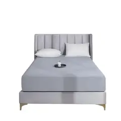 GENERICO - Sabana ajustable y 2 fundas cama queen gris 35 cms