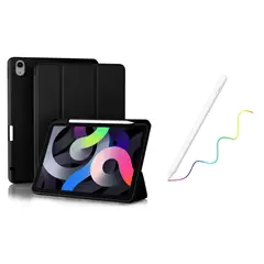 GENERICO - Funda Estuche Smart Case Protector Para iPad 11 A16 + Lapiz negro