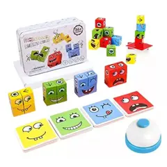 GENERICO - Juego Cubo Rubik Caritas Puzzle Juguete didáctico
