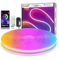 COLME TECHNOLOGY HOME - Cinta Led Neón Rgb 5 Metros Bluetooth 12v Alexa Google Home