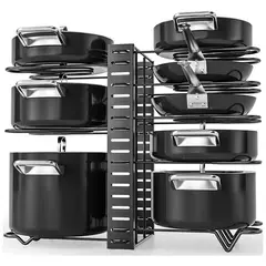 CLEAR - Organizador De Ollas Y Sartenes Acero 8 Nv