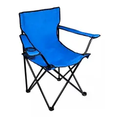 GENERICO - Silla Plegable Con Portavasos Camping Parque Exterior azul