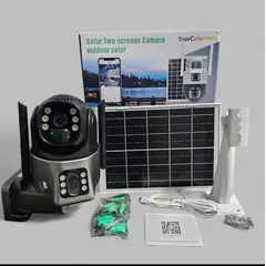 GENERICO - Camara Solar Doble Lente Panel Solar Bateria 8000mA solo simcard