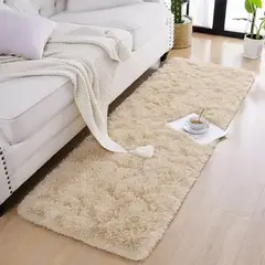 GENERICO - Alfombra Tapete Pie De Cama Peludo Antideslizante Hogar 150 X 60 cms