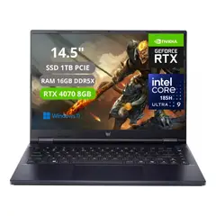 ACER - PORTATIL PREDATOR HELIOS NEO 14 CORE ULTRA 9 185H RAM 16GB SSD 1TB RTX 4070 8GB