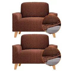 ENERGY PLUS - Set x2 Protectores de Sofá Un Puesto Tela Elástica Lavable