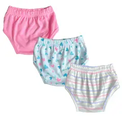 MUNDO BEBE - Panty Ropa Interior Calzón Para Niña Bebe X3