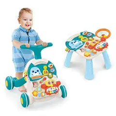 HUANGER - Caminador 2 En 1 Con Mesa Musical Didáctica