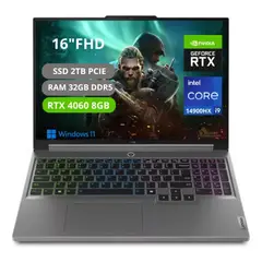 LENOVO - PORTATIL LEGION 5 16IRX9 CORE I9 14900HX RAM 32GB SSD 2TB RTX 4060 8G