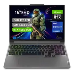 LENOVO - PORTATIL LEGION 5 16IRX9 CORE I9 14900HX RAM 64GB SSD 1TB RTX 4060 8G