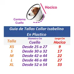 HALLY PET - Collar Isabelino Plastico Talla XS