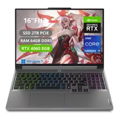LENOVO - PORTATIL LEGION 5 16IRX9 CORE I9 14900HX RAM 64GB SSD 2TB RTX 4060 8G