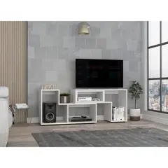 RTA DESIGN - Mesa Para Tv Ascher, Blanco Duqueza,Hasta 50 Pulgadas_.