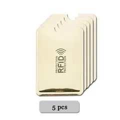 GENERICO - Protección De Seguridad Rfid Tarjetas Bancarias 5 Unids color amarillo