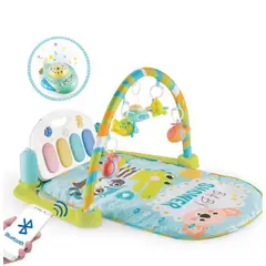 MY NEW BABY - Gimnasio Para Bebe Tapete Piano Musical Luces Bluetooth