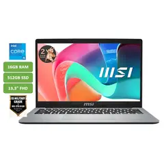 MSI - PORTATIL MODERN 13 - CORE I3 1315U - 16GB RAM - 512GB SSD - 13,3" FHD - MOD: F13MG-042XCO