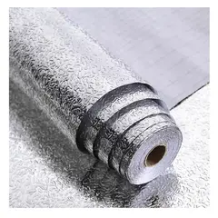 GENERICO - Papel De Cocina Adhesivo De Aluminio Plateado