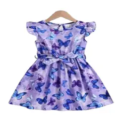 100 - Vestido De Mariposas Color Morado