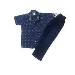 BABY MAS - CONJUNTO ROPA NIÑO CAMISA + JEAN TALLA 8