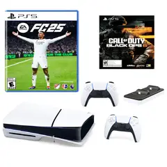 SONY - Consola Playstation5 1TB Slim PS5+2Controles+Fc25+ COD 6+Dobe