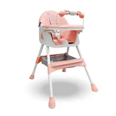 GENERICO - Silla Comedor Infantil Color Rosado Plegable