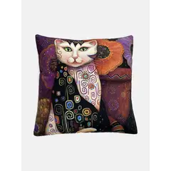 GENERICO - Funda de Cojín Gatos 45x45 cm Multicolor