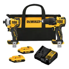 DEWALT - Taladro 1/2" + Atornillador 18V con 3 Baterías Amarillo