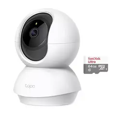 TP LINK - Cámara Wifi Robótica 360° Tp-link Tapo C200C + Micro SD 64GB