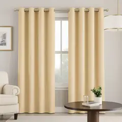 GENERICO - Cortina Blackout Juego 2 Paneles 270x200cm Beige