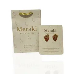 MERAKI - Aretes - Topos Corazón Anatómicos bañados en oro 24kt
