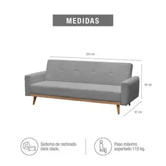 ELITE LIVING - SOFA CAMA MARK MICROFIBRA TAUPE