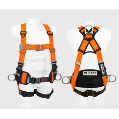 INSAFE - Arnés 4 Argollas en H y Soporte Lumbar - IN 8005-1