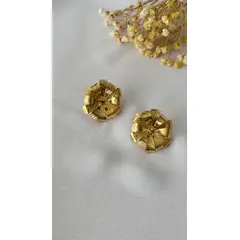GENERICO - Aretes con baño en oro de 24 kt -Bloom
