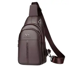 MULTIPLACE COLOMBIA - Bolso Manos Libres Tipo Pechera en Cuero Sintético para Hombre